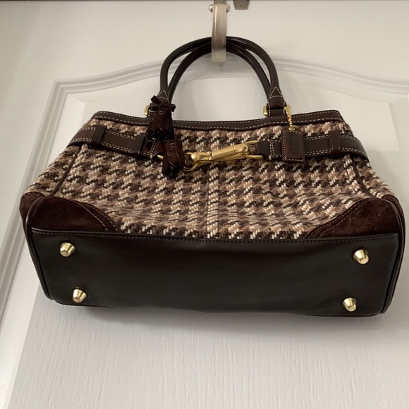 COACH Factory Leather and Tweed Hand Bag - Picture 6 of 16